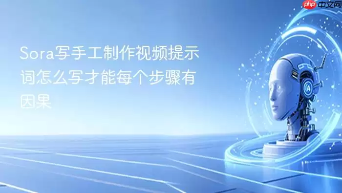 Sora写手工制作视频提示词怎么写才能每个步骤有因果