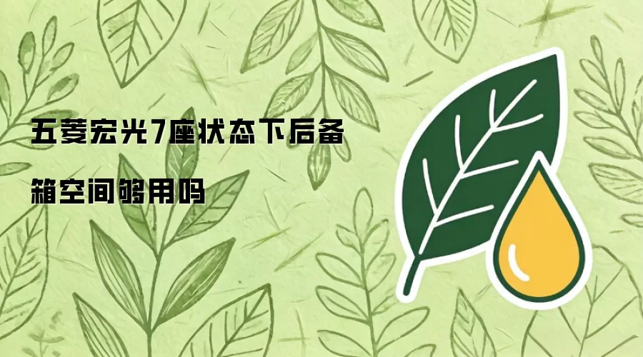 五菱宏光7座状态下后备箱空间够用吗