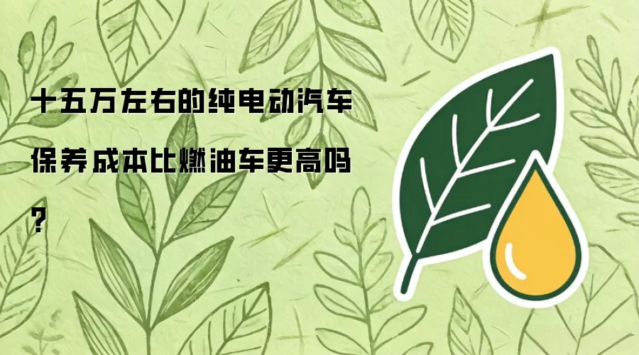 十五万左右的纯电动汽车保养成本比燃油车更高吗?