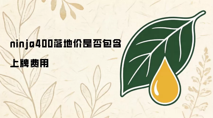 ninja400落地价是否包含上牌费用