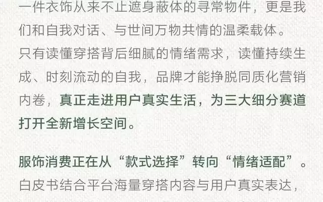 2026小红书服饰潮流行业情绪白皮书出炉