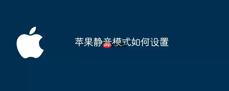 如何设置苹果静音模式