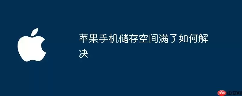 苹果手机储存空间满了怎么解决