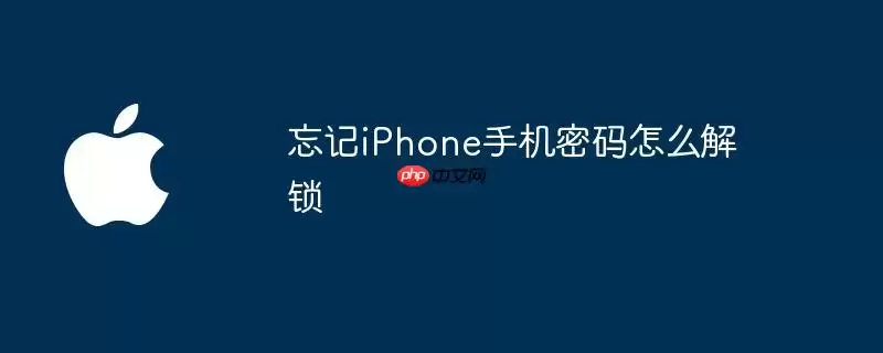iPhone手机密码忘记怎么解锁