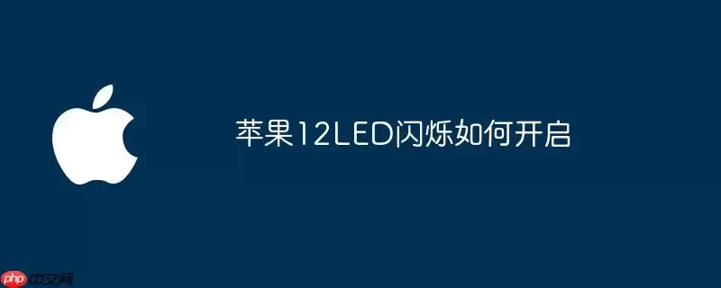 苹果12LED闪烁开启方法