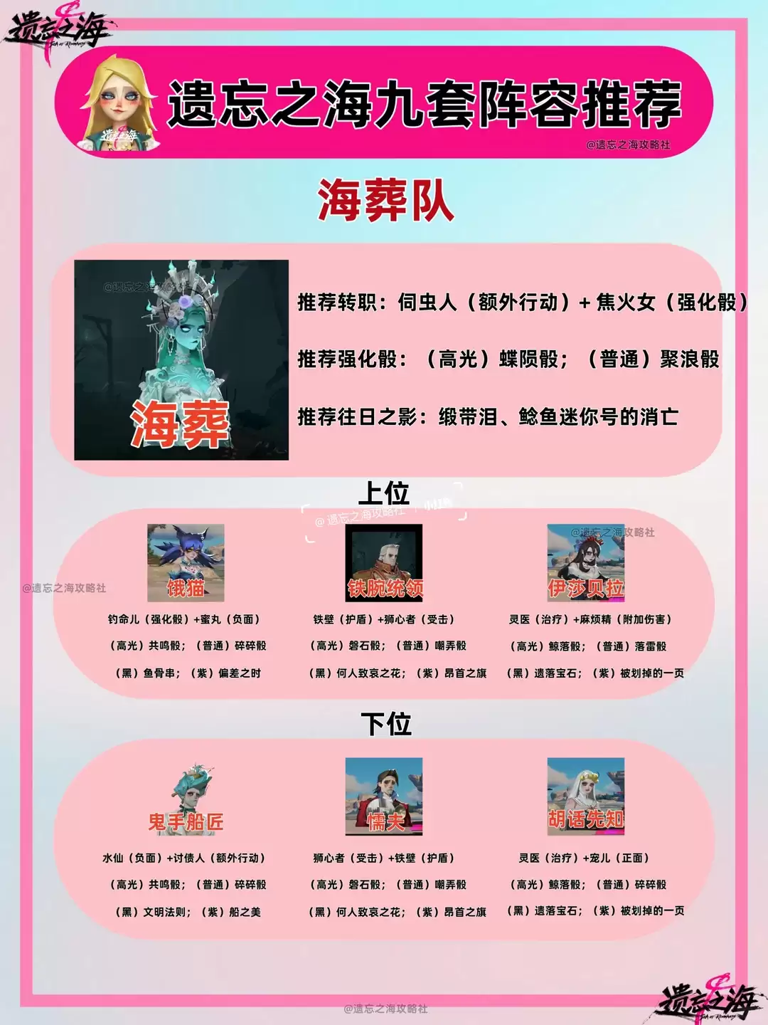 海葬阵容推荐遗忘之海