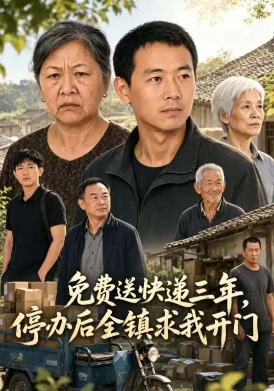 短剧《免费送快递三年，停办后全镇求我开门》剧情介绍