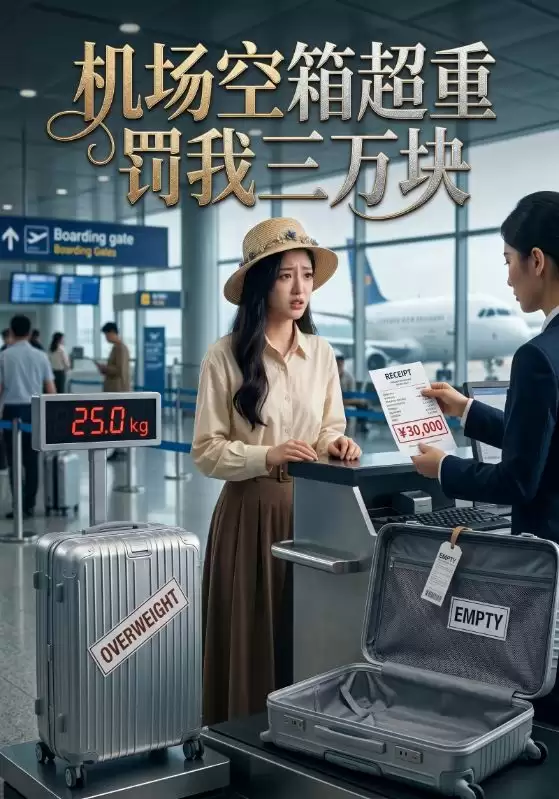 短剧《机场空箱超重罚我三万块》剧情介绍