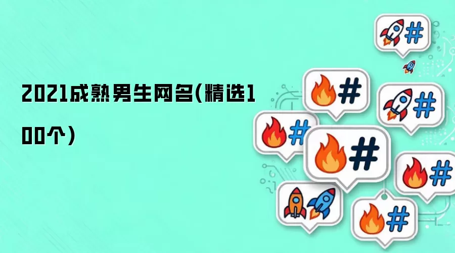 2021成熟男生网名：精选100个