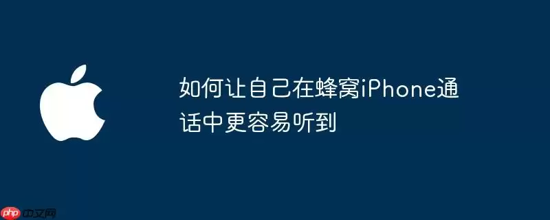 如何在蜂窝iPhone通话中让自己更容易听到