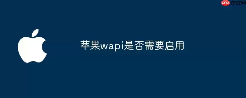 苹果wapi是否需要开启