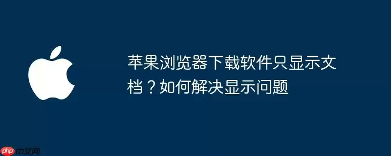 苹果浏览器下载软件只显示文档 如何解决显示问题