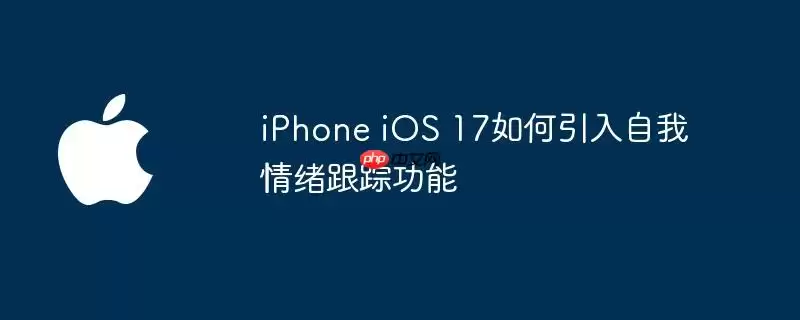 iPhone iOS 17怎样引入自我情绪跟踪功能