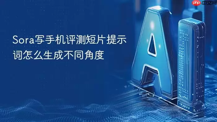 Sora写手机评测短片提示词怎么生成不同角度