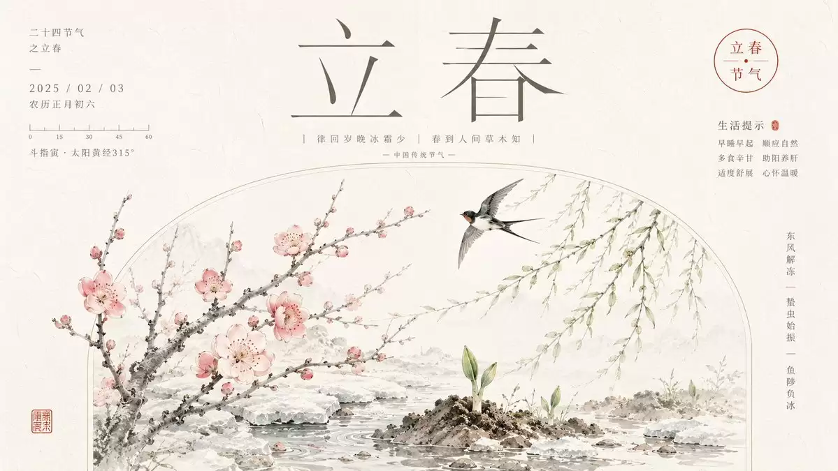 中华立春节气海报