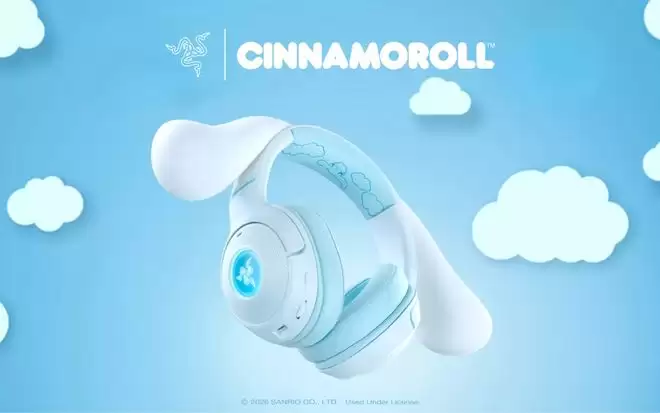 标志性大耳：雷蛇带来Cinnamoroll款北海巨妖萌猫版V2 BT耳机