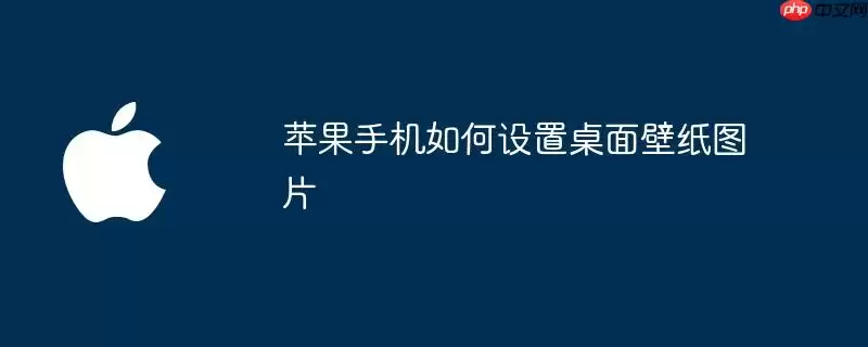 苹果手机怎么设置桌面壁纸图片