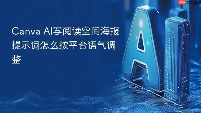 怎么按平台语气调整 Canva AI写阅读空间海报提示词