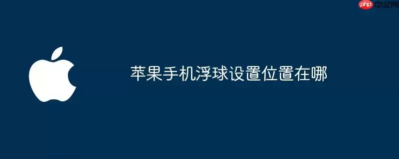 苹果手机浮球设置位置在哪找