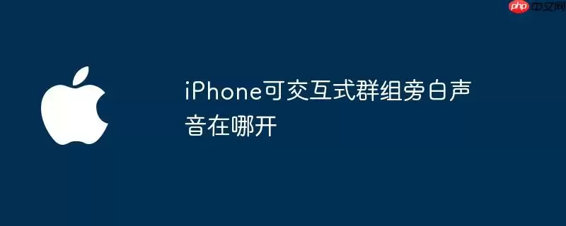 iPhone可交互式群组旁白声音怎么开