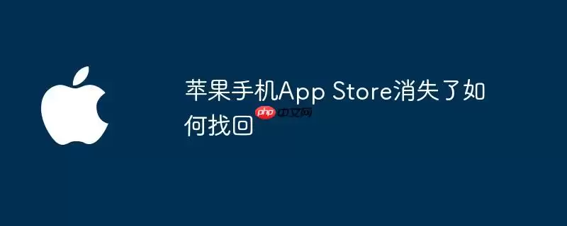 苹果手机App Store消失了怎么找回
