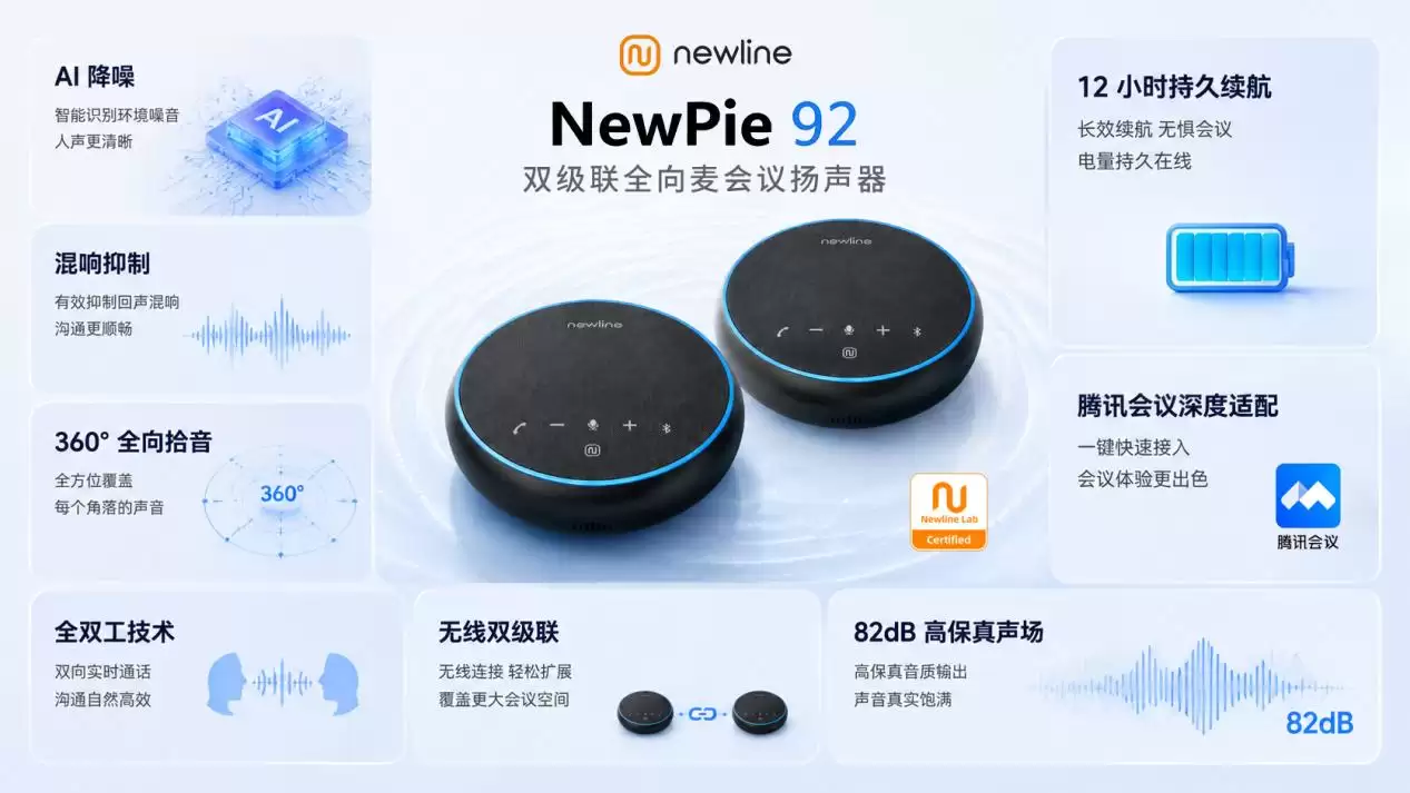 Newline NewPie 92全向麦会议扬声器：用