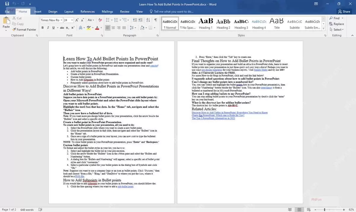 Microsoft365PowerPoint怎样将Word大纲一键转PPT