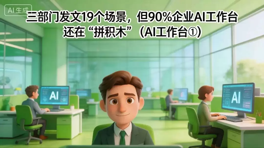 三部门发文19个场景 但90%企业AI工作台还在拼积木 AI工作台1