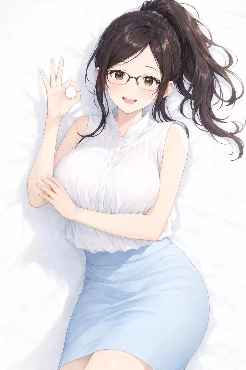 比出 OK 手势的动漫女性