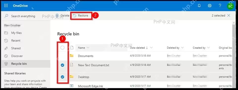 Microsoft365OneDrive如何恢复误删或覆盖的历史版本