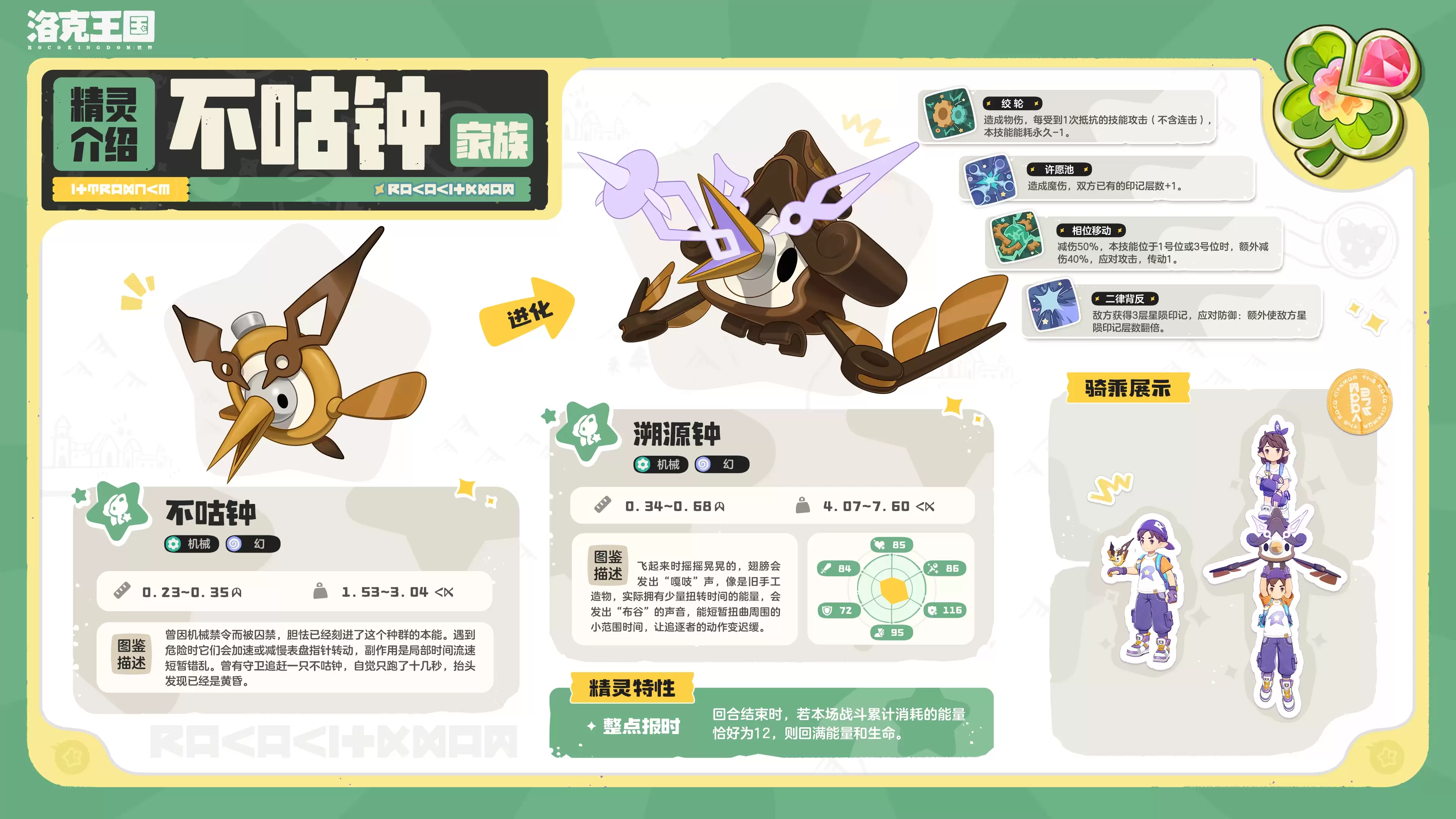 洛克王国世界溯源钟精灵详介