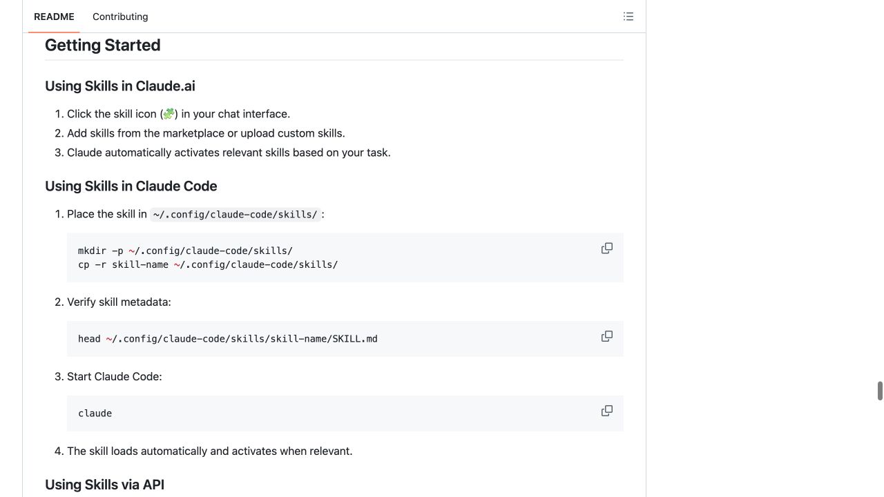 awesome-claude-skills README 中仍展示旧的 Claude Code Skill 目录