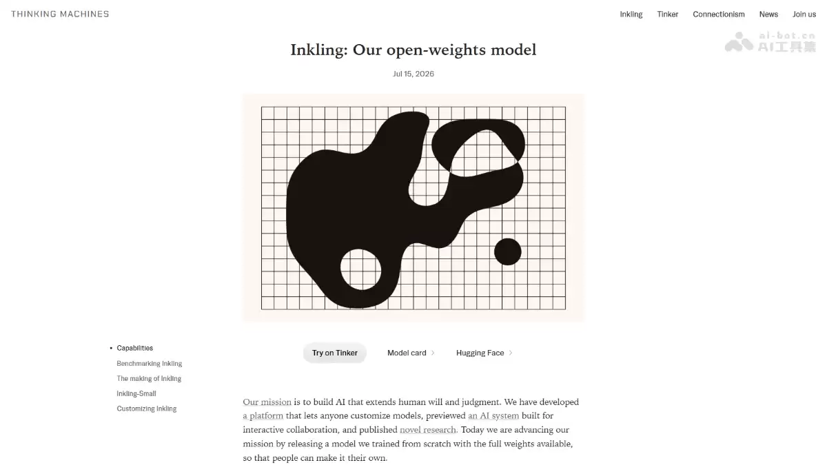 Inkling - Thinking Machines Lab 发布的多模态基础模型