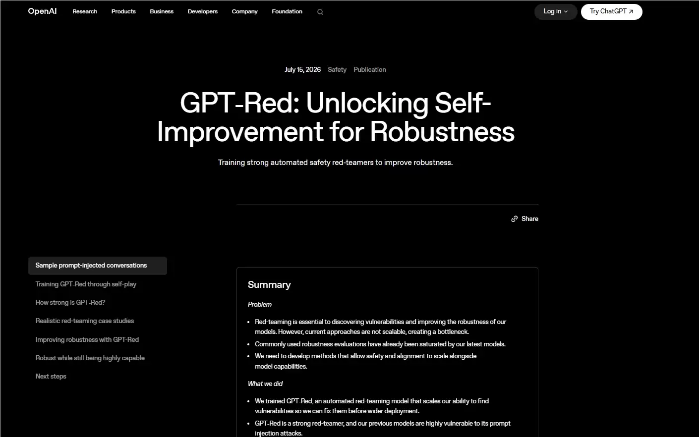OpenAI 启动 AI 安全飞轮：GPT-Red 怎样重新定义模型鲁棒性