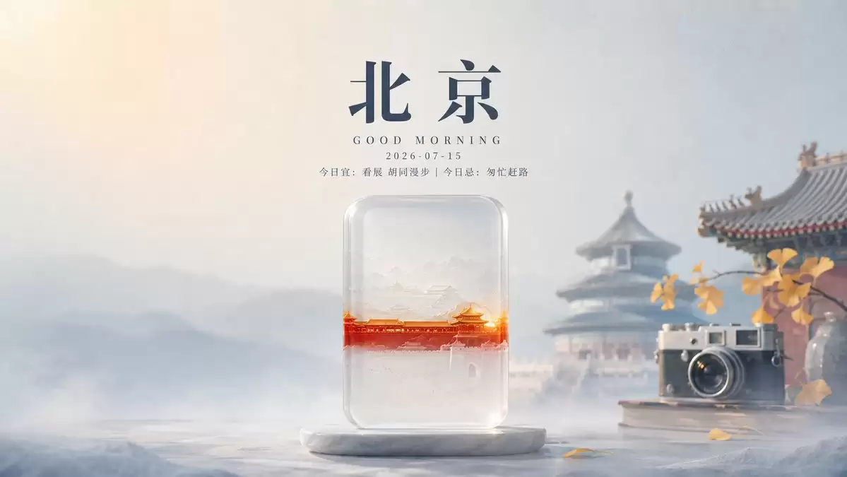 透明质感北京早间海报
