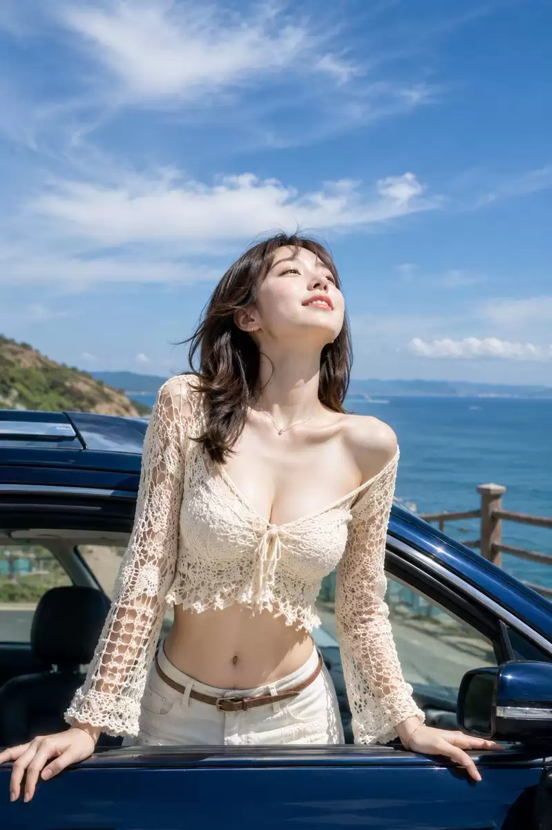 海岸公路时尚人像