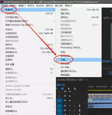 premiere字幕模板怎么用
