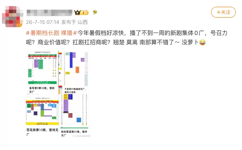 从闭眼投到边播边撤:广告主为何抛弃了暑期档大剧?