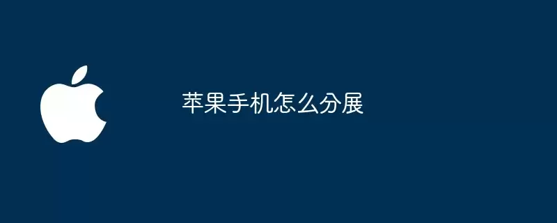 苹果手机如何分展