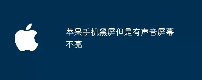 苹果手机黑屏但有声音屏幕不亮