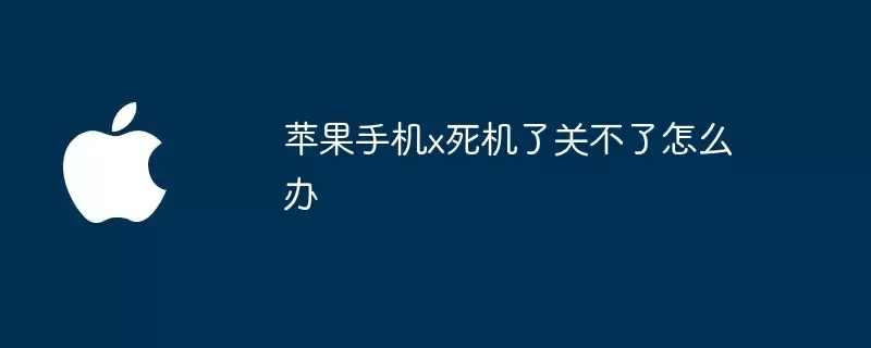 苹果手机x死机了关不了怎么解决