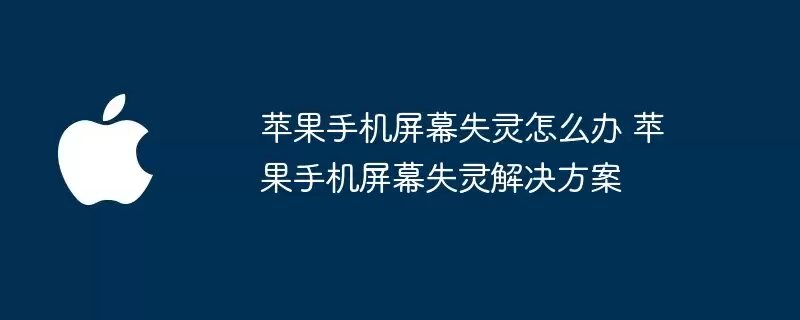 苹果手机屏幕失灵怎么办 苹果手机屏幕失灵解决方法
