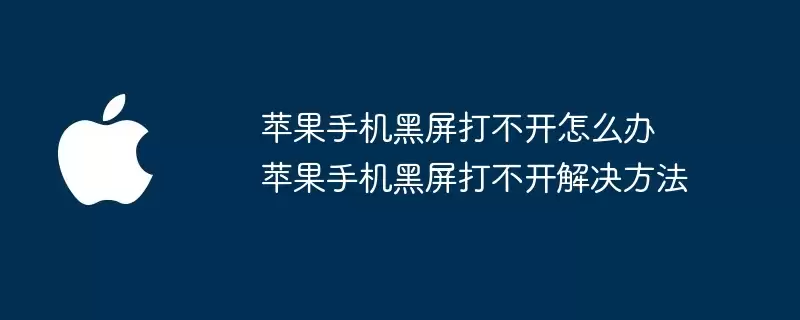 苹果手机黑屏打不开怎么办 苹果手机黑屏打不开的解决方法