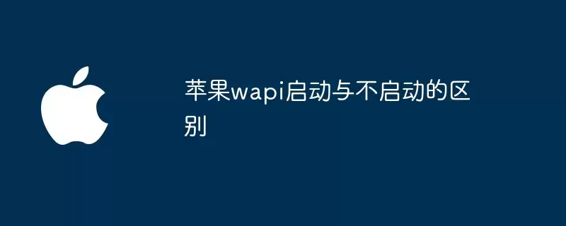 苹果wapi启动与不启动的差别