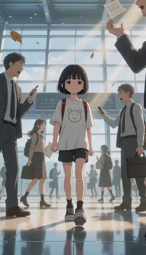 慢动作车站-动漫少女