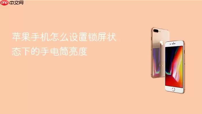 苹果手机锁屏状态下的手电筒亮度怎么设置