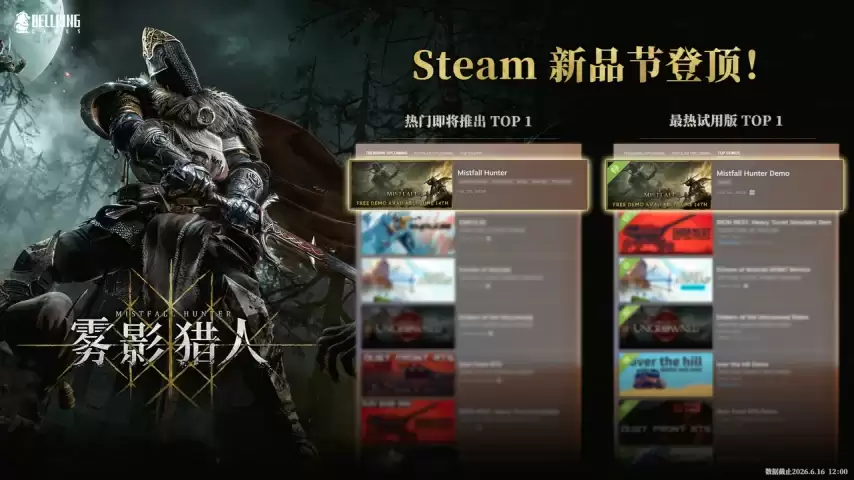 Steam新品节夺冠作品《雾影猎人》7月30日全球发售 首发内容全公开
