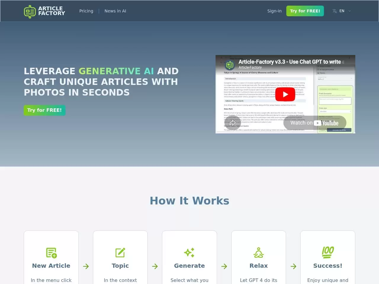 Article Factory-Article Factory 是一个网站