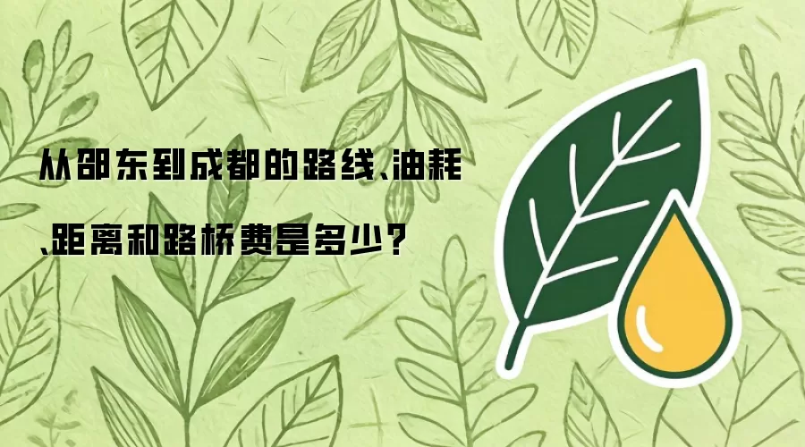从邵东到成都的路线、油耗、距离和路桥费是多少?