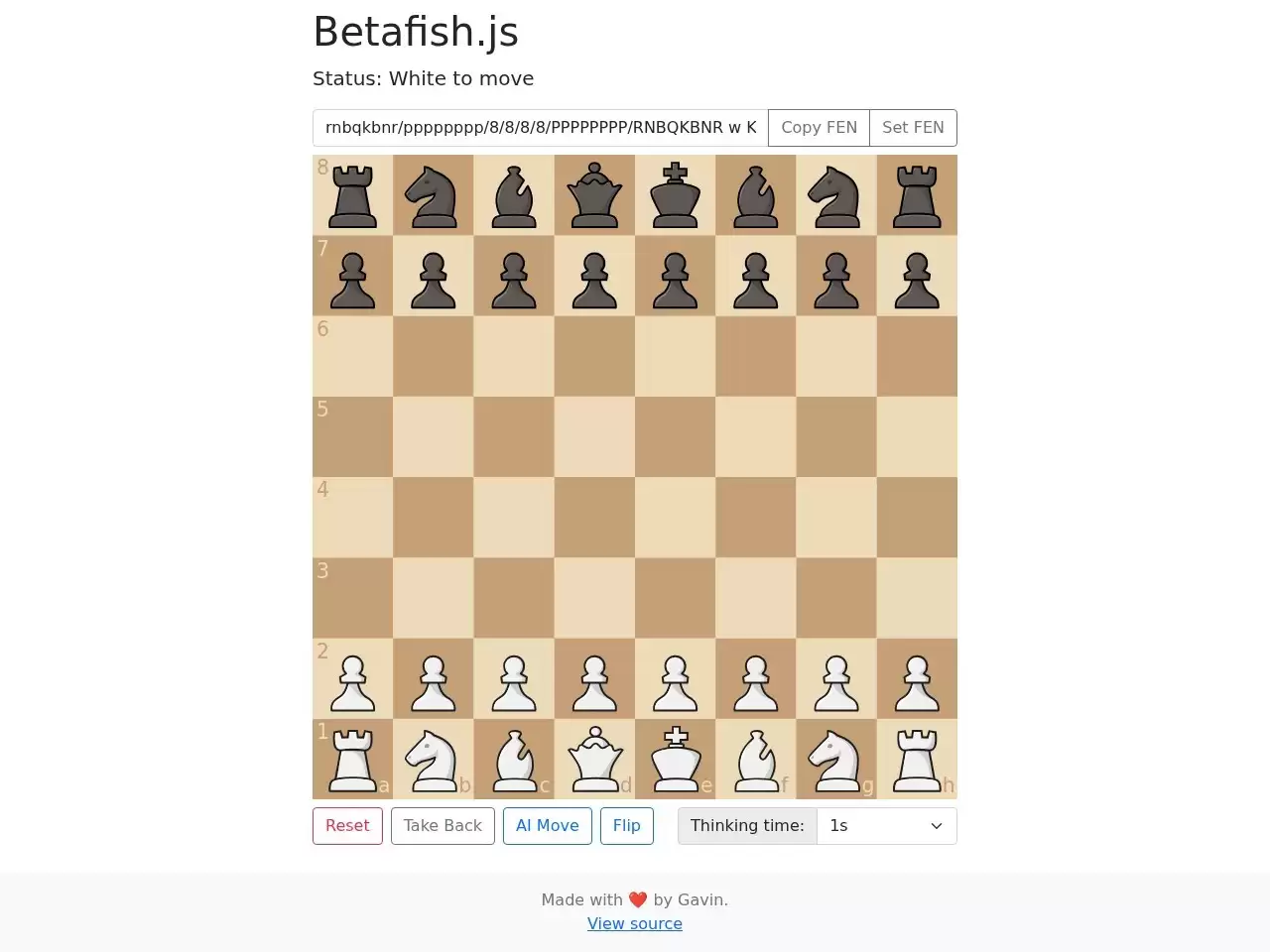Chess AI-这是Betafish.js国际象棋AI网站
